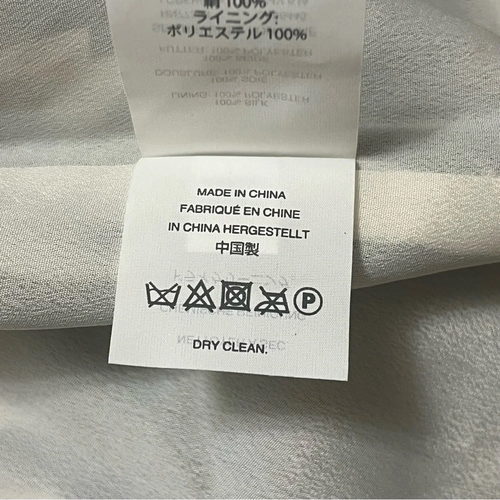 J CREW 100% Silk Hi Low Maxi Dress Tropical Floral Green White Bow Size 20 - Picture 13 of 15